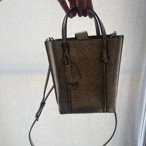 Tory Burch  Mini North-South Metallic Tote Bag